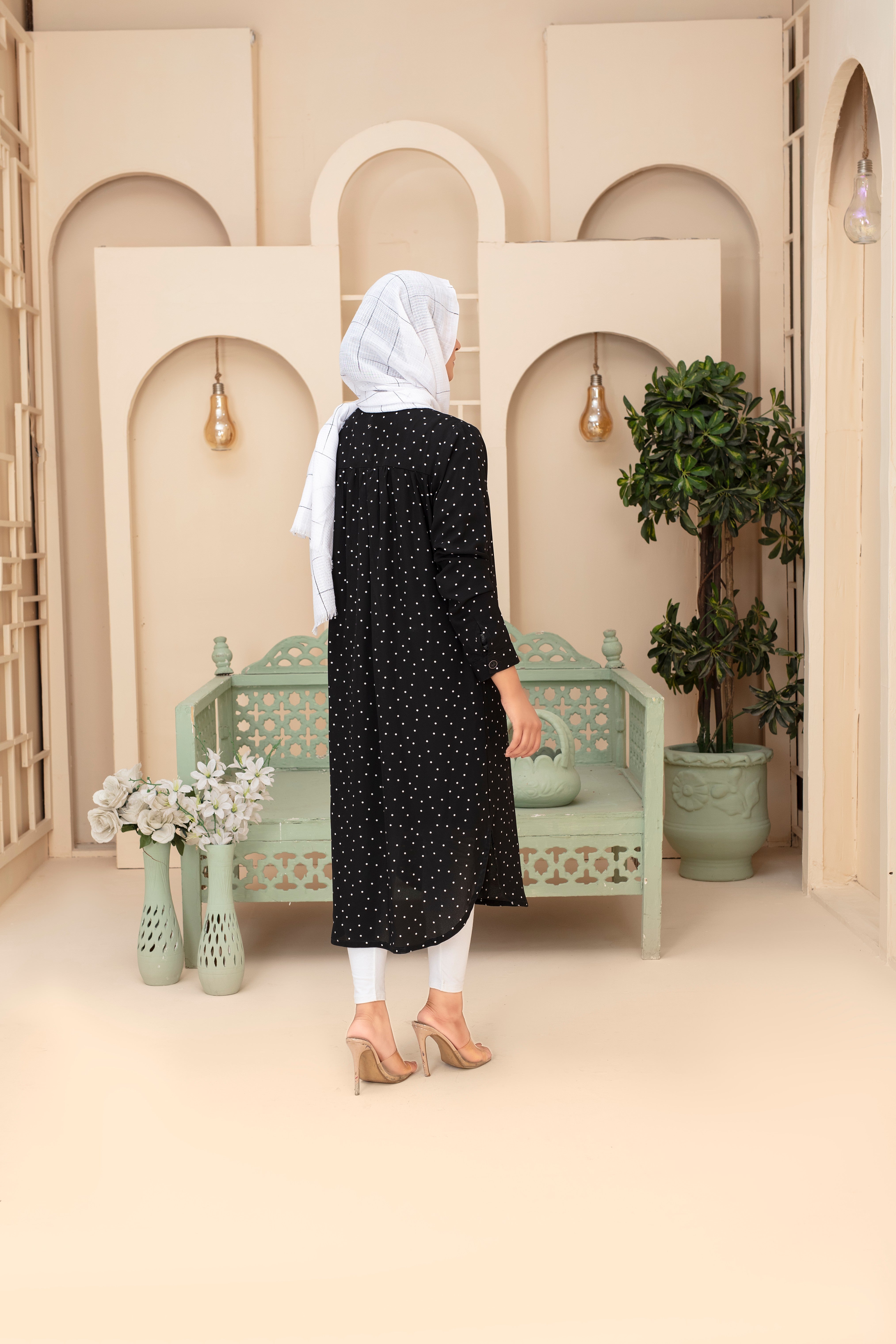 Modernes Hemdblusen-Abaya-Set