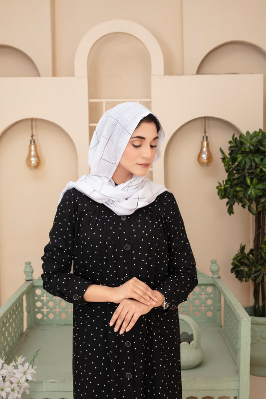 Contemporary Button-Down Abaya Set