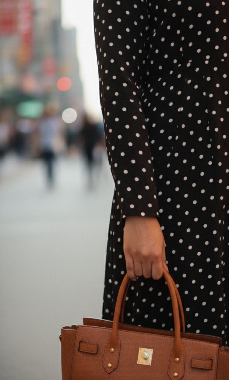Burqa à pois noirs et blancs pour femme