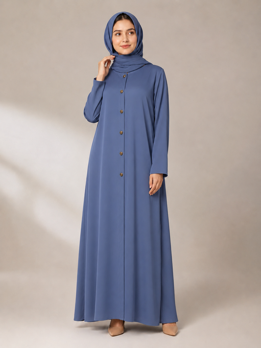 Classic Button-Front Abaya
