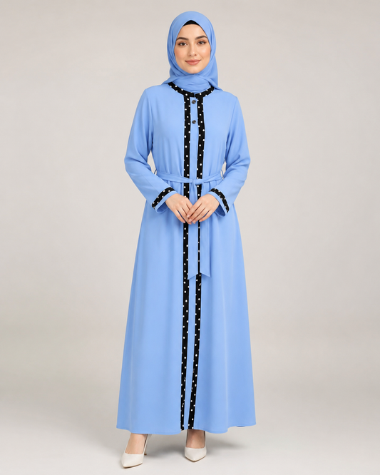 Casual Striped Abaya