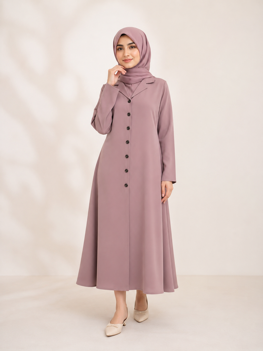 Classic Shirt-Cut Abaya