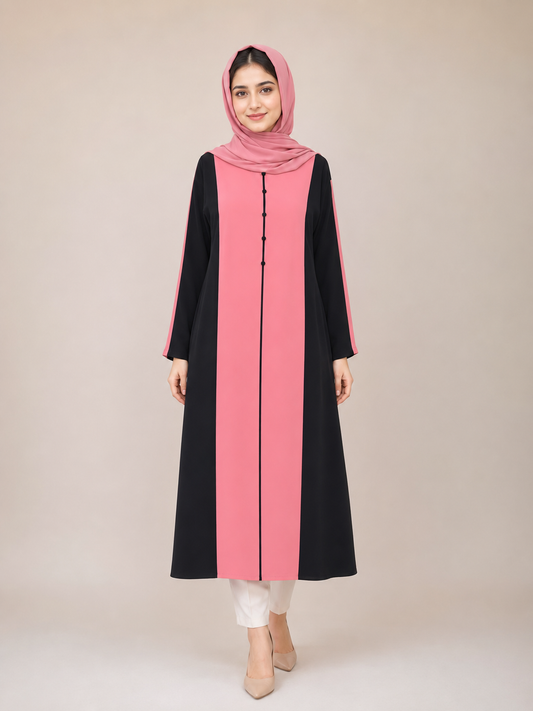 Two-Shade Button Burqa
