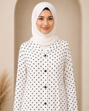 White Polka Dot Burqa