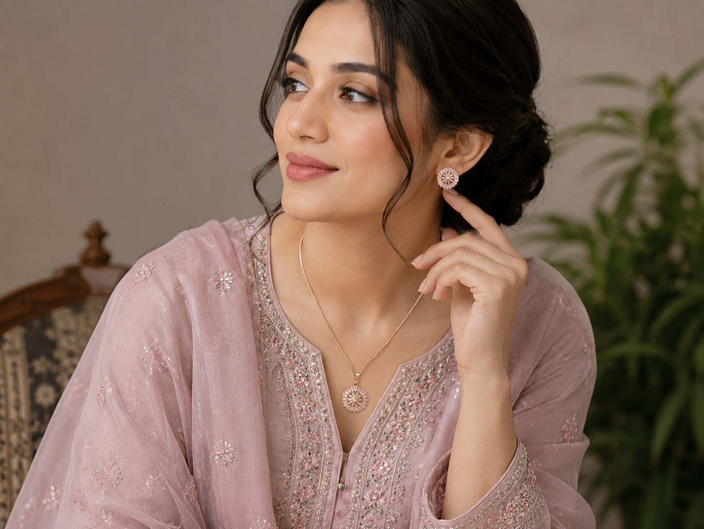 Earrings and Necklace Jewellery Set — No. 043