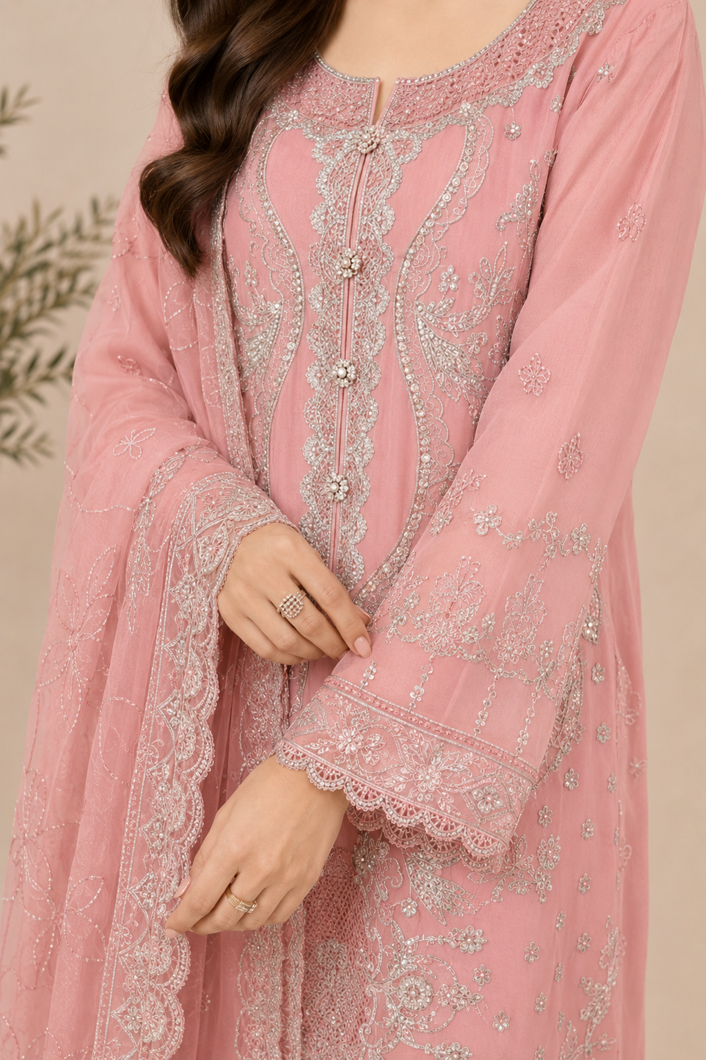 Classic Embroidered Three-Piece Ensemble 902