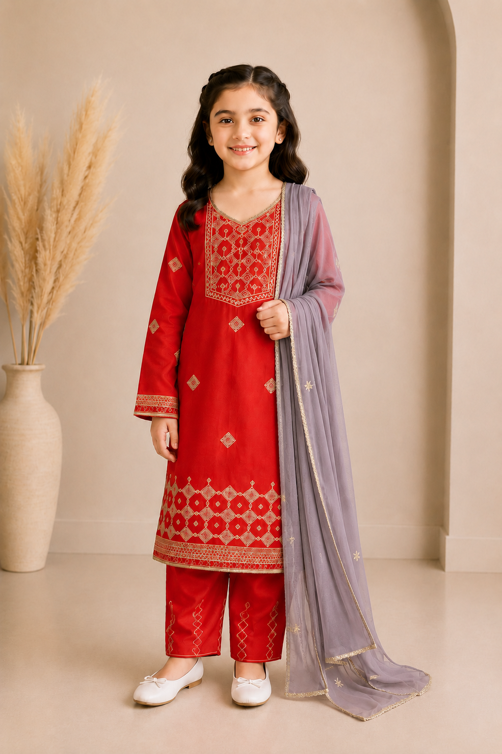 Girls Occasion 3-Piece Suit — No. 063