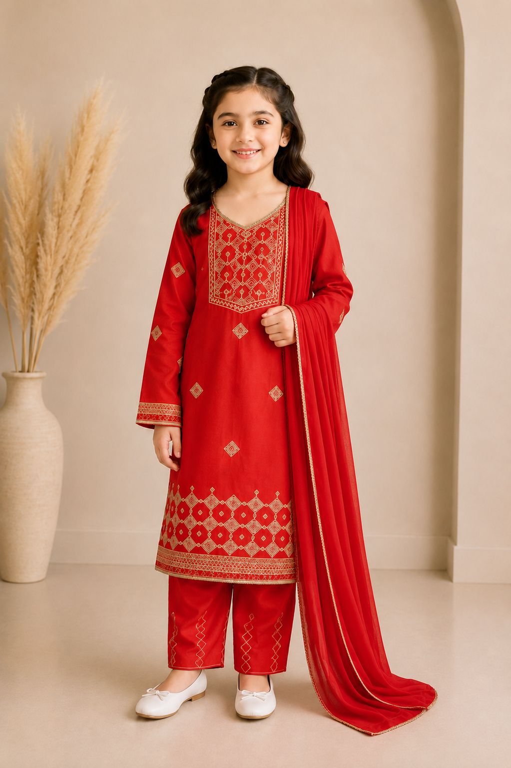 Girls Occasion 3-Piece Suit — No. 060