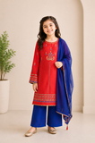 Embroidered Girls 3-Piece Suit — No. 077
