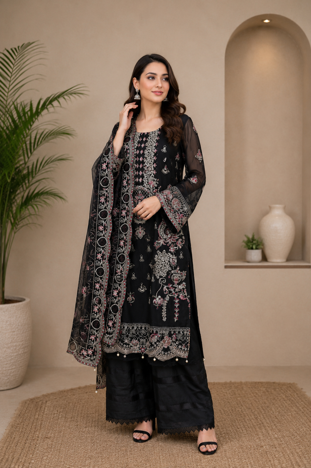 Embroidered Kameez Suit — No. 173