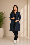 Denim-Style Long Coat — No. 020