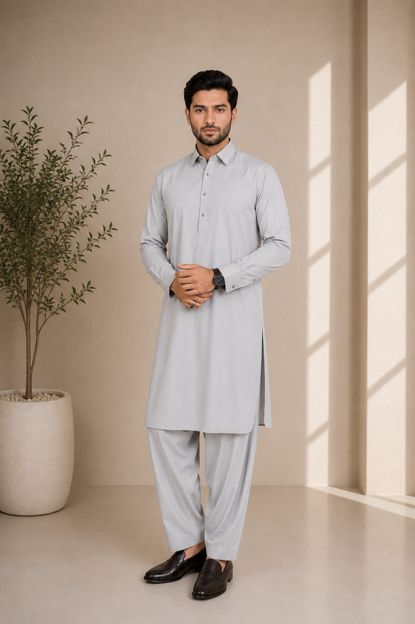 Collar-Neck Gents Suit — No. 082