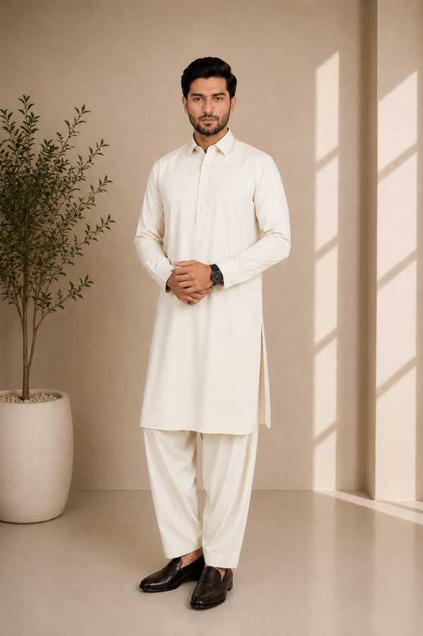Collar-Neck Gents Suit — No. 075