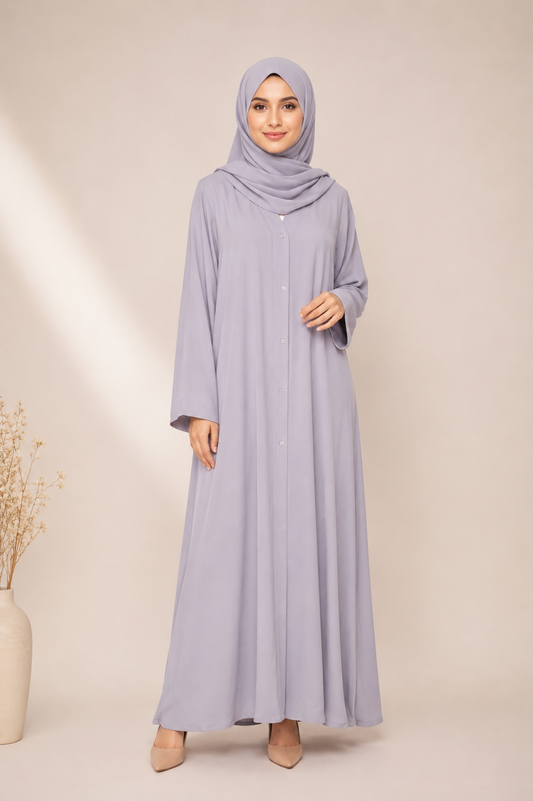 Hidden Button Abaya — No. 083