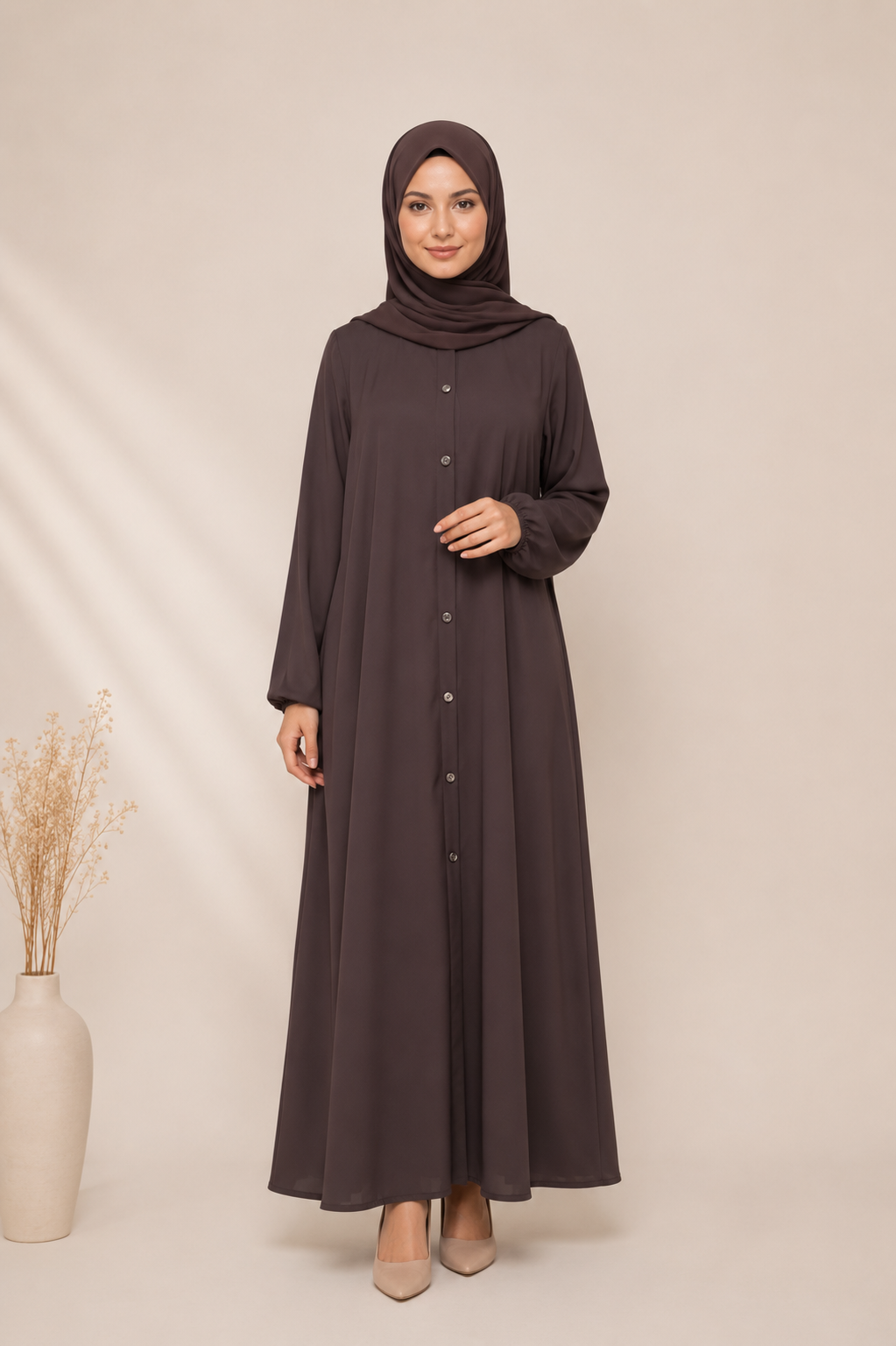 Button-Front Modesty Burqa — No. 091