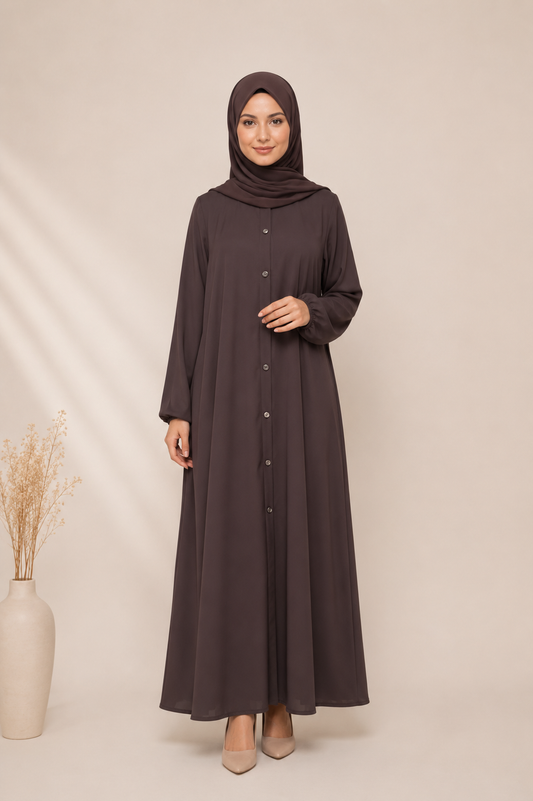 Button-Front Modesty Burqa — No. 091