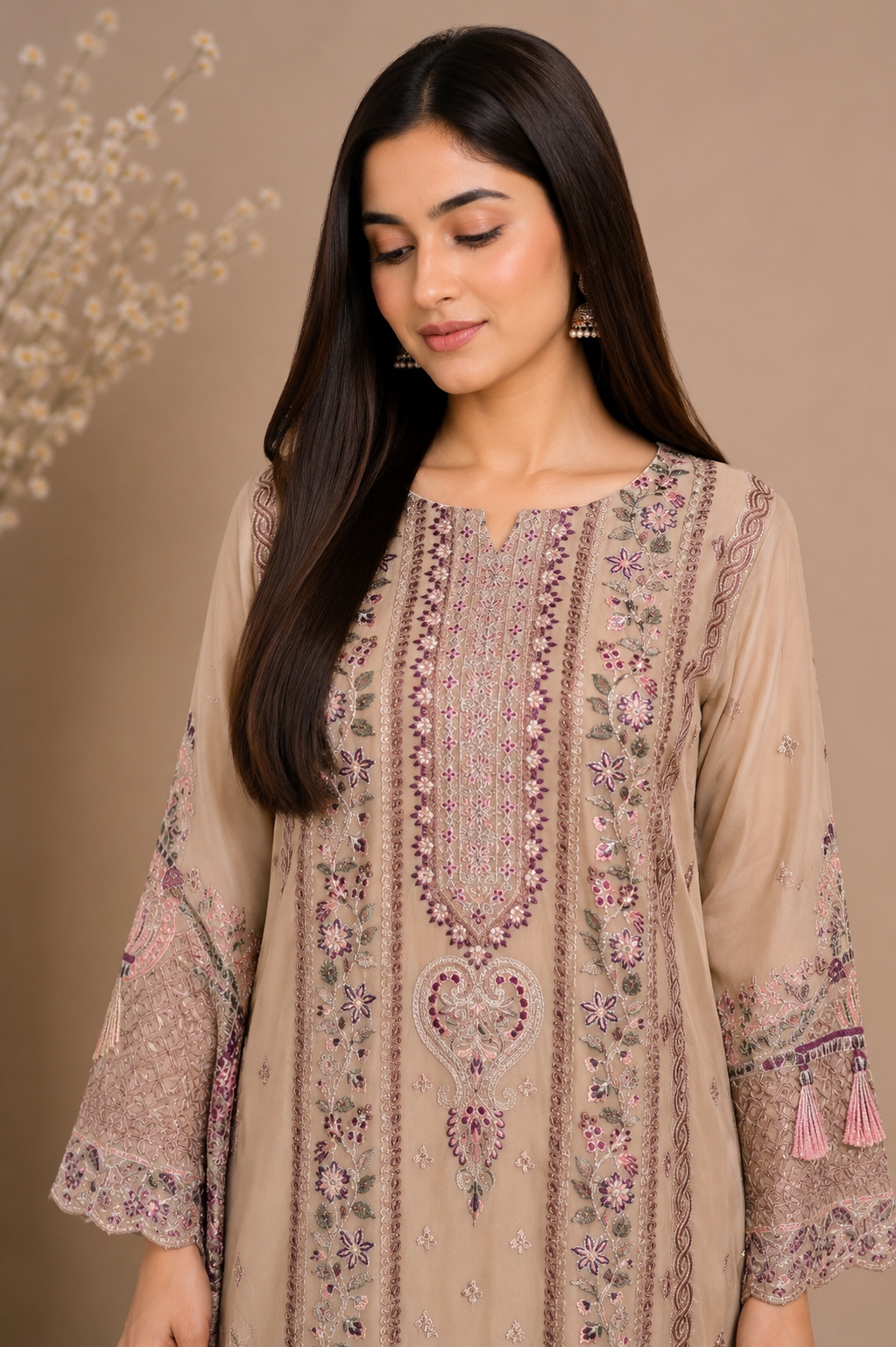 Embroidered Kameez Suit — No. 210
