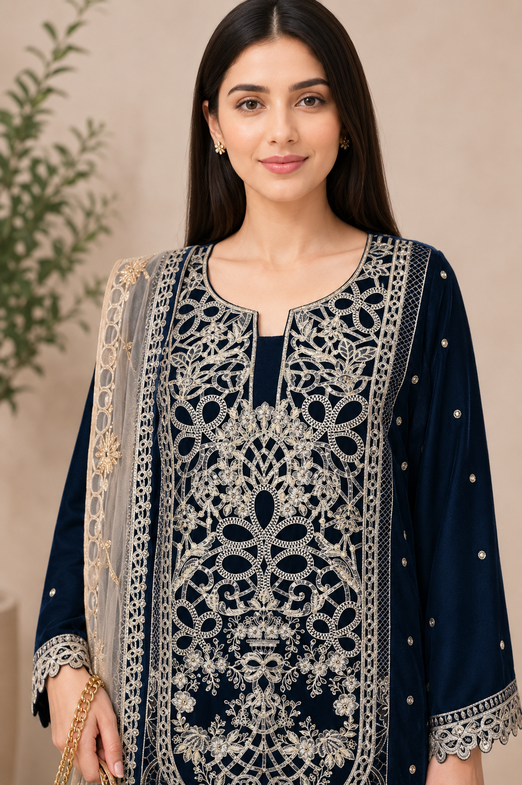 Embroidered Kameez Suit — No. 176