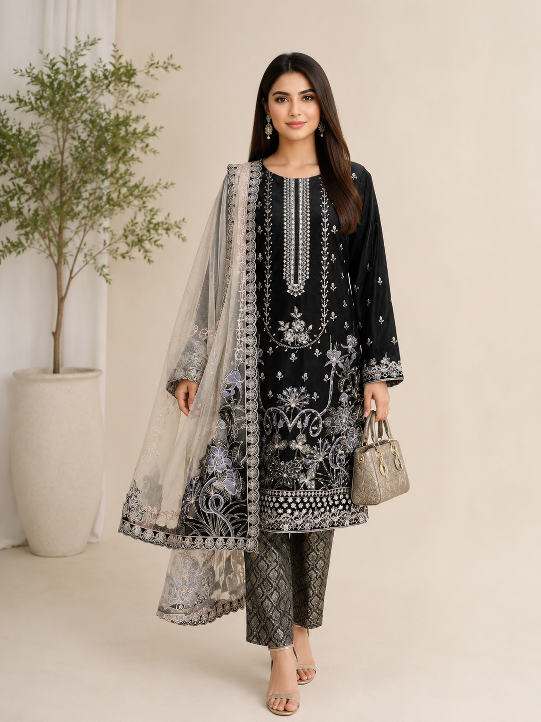 Embroidered Kameez Suit — No. 177