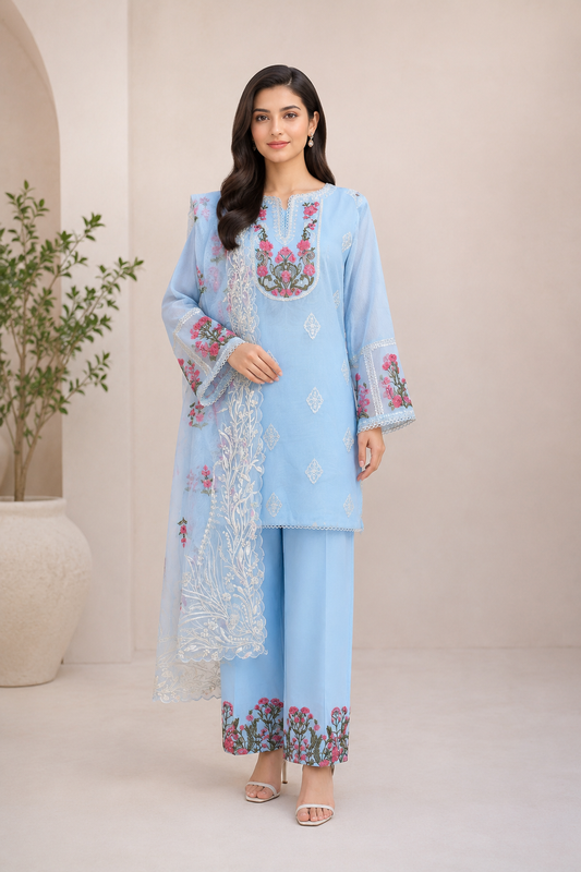 Embroidered Ladies Suit — No. 136