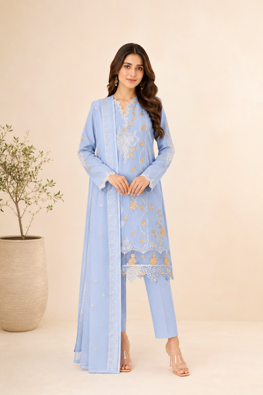 Embroidered Ladies Suit — No. 122