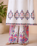 Neck-Embroidered Plain Lawn Suit — No. 077