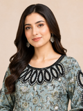 Neck-Embroidered 2-Piece Ladies Suit — No. 114