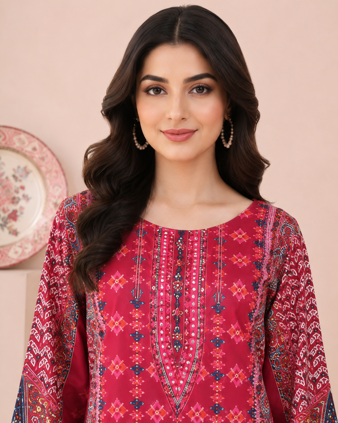 2-Piece Suit with Embroidered Cuffs — No. 104