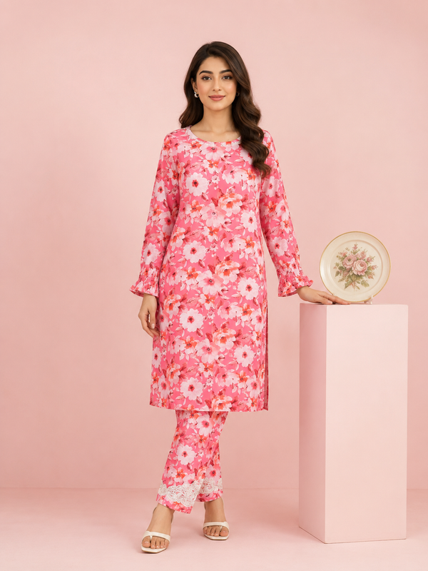 Neck and Cuff Embroidered Suit — No. 127