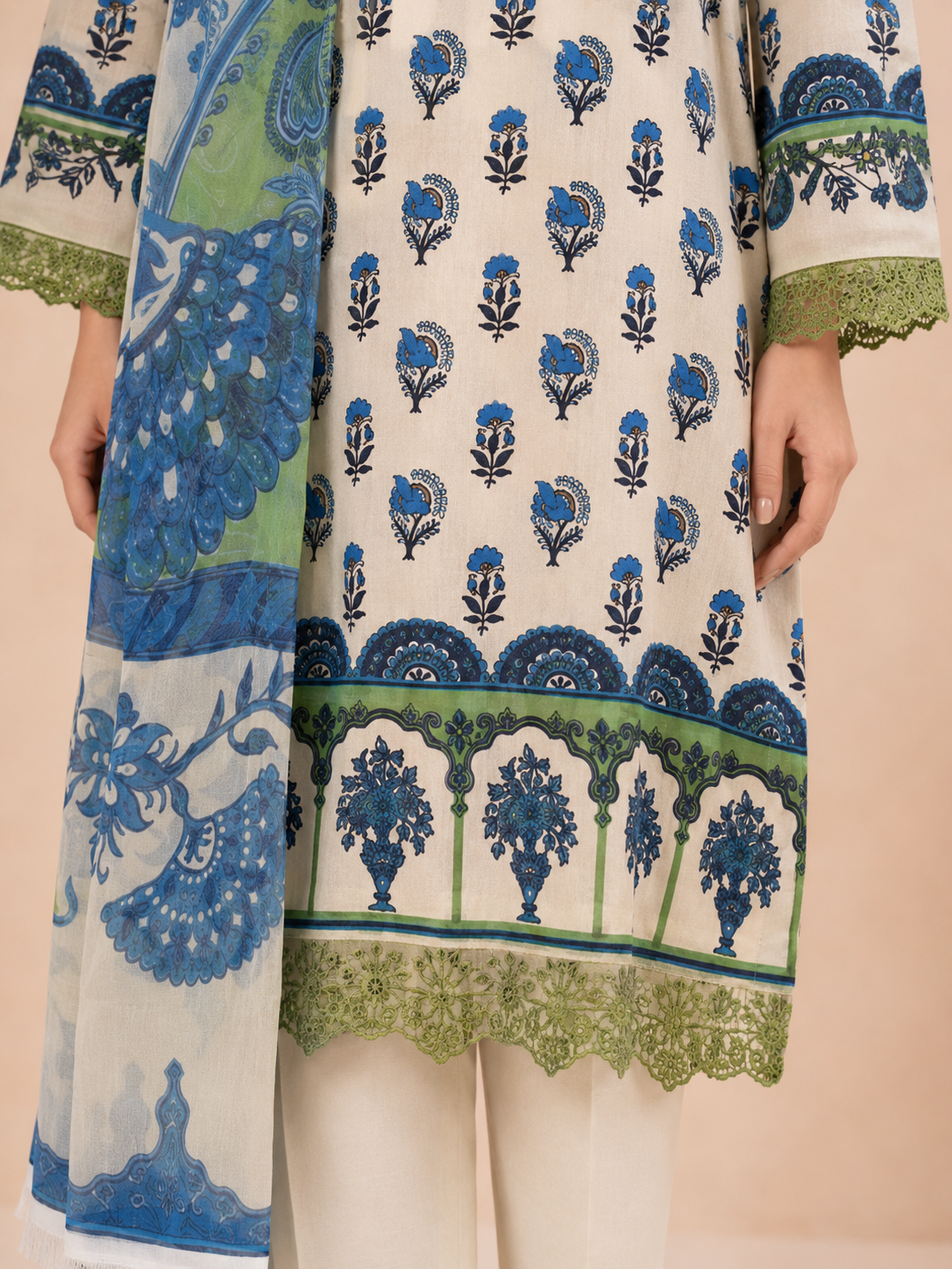 Border-Embroidered Ladies Suit — No. 113