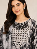 Ladies Suit with Embroidered Neck — No. 115