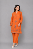 Orange Printed 2-Piece Lawn Suit — My Link for ALL