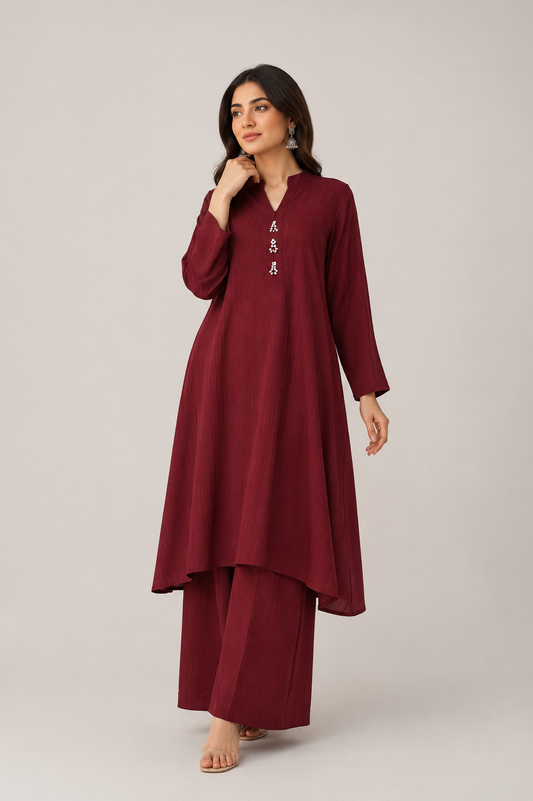 Baggy-Fit Embroidered 2-Piece Lawn Suit — My Link for ALL