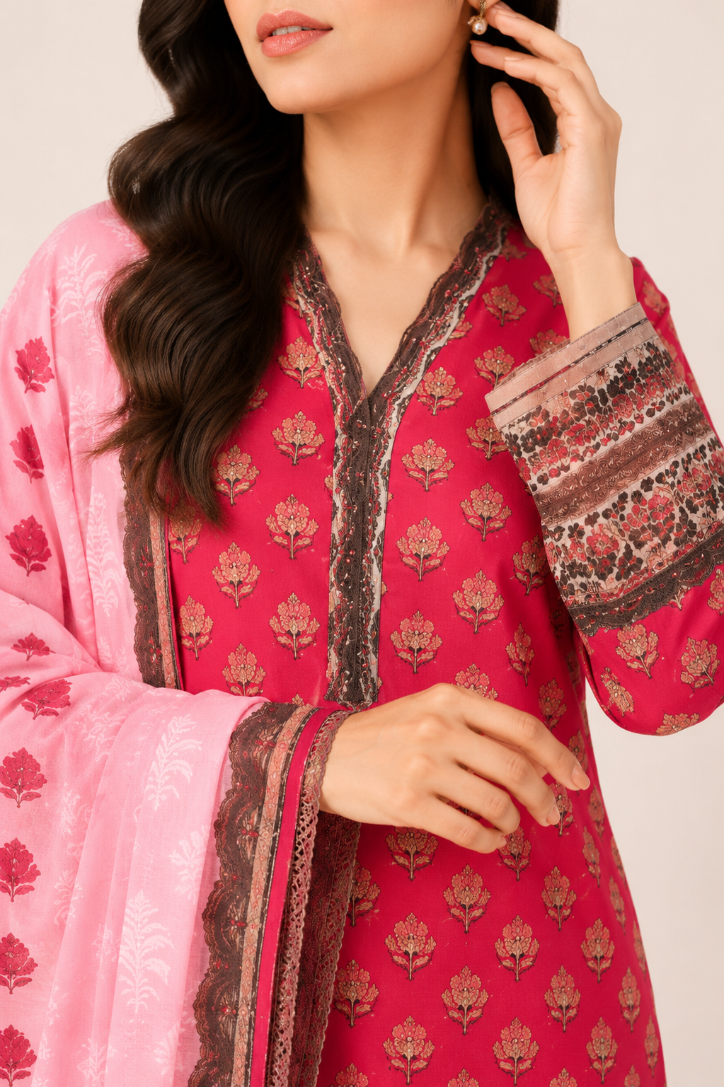 3-Piece Lawn Suit with Lawn Dupatta — My Link for ALL