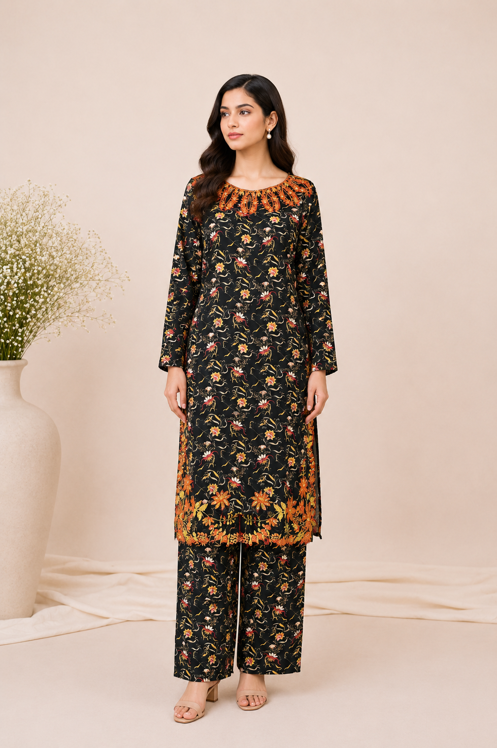 Neck Embroidered 2-Piece Lawn Suit — My Link for ALL