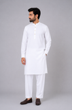 Classic White Shalwar Kameez with Button Detailing — My Link for ALL