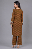 Plain 2-Piece Lawn Suit with Cuff Embroidery — A — My Link for ALL