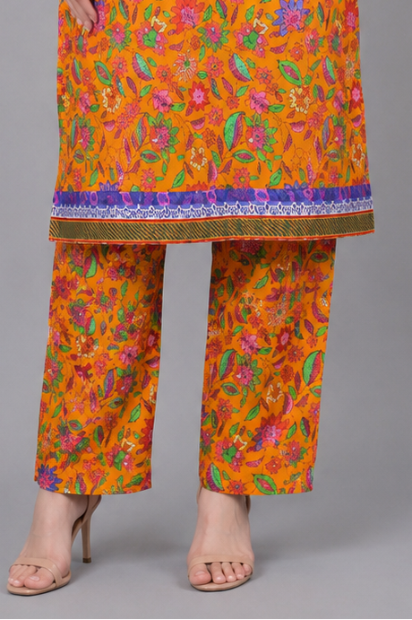 Plain 2-Piece Lawn Suit with Cuff Embroidery — C — My Link for ALL