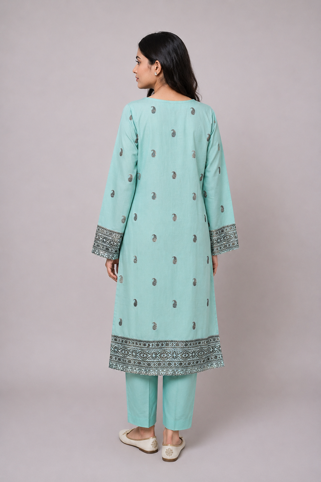 3-Piece Elegant Lawn Suit with Dupatta — C — My Link for ALL
