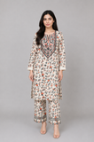 Neck Embroidered 2-Piece Lawn Suit — D — My Link for ALL