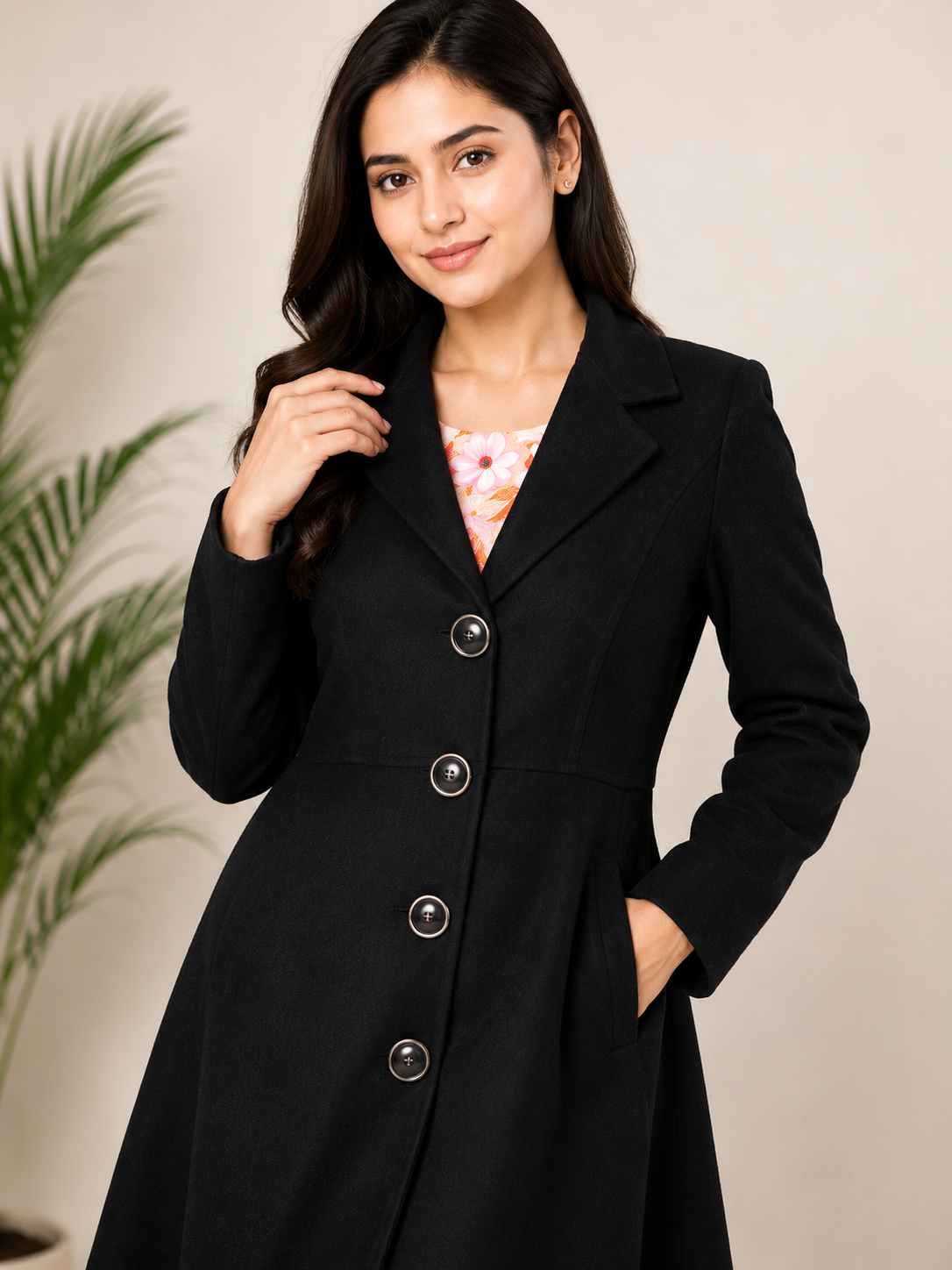 Midnight Noir Tailored Long Coat — My Link for ALL