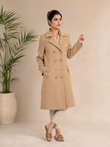 Luxury Double-Breasted Beige Trench Coat — My Link for ALL