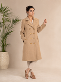 Luxury Double-Breasted Beige Trench Coat — My Link for ALL