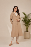 Premium Tailored Beige Wool-Blend Overcoat — My Link for ALL