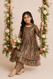 Embroidered Girls 3-Piece Frock Set with Dupatta — My Link for ALL