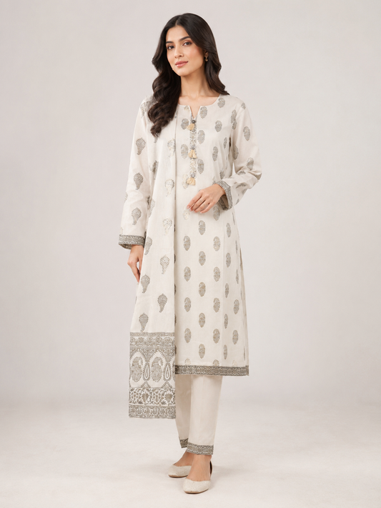 Elegant Lawn Suit with Dupatta — No. 169