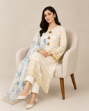 Neck-Embroidered Plain Lawn Suit — No. 179