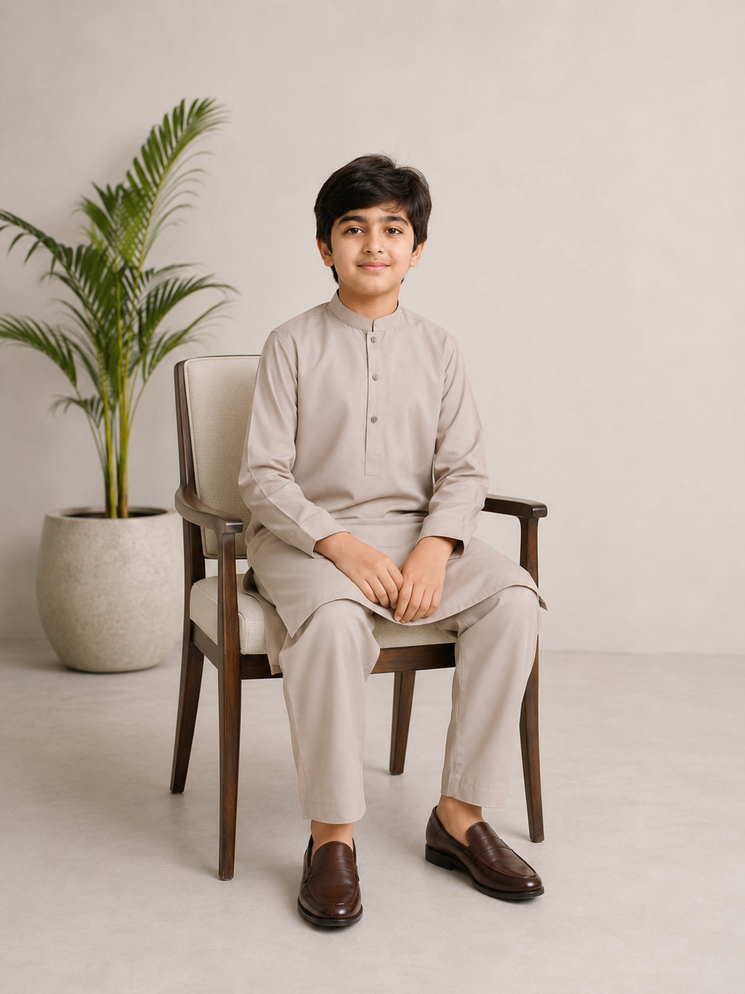 Beige 2-Piece Children's Suit