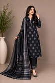 black embroided 3 piece suit