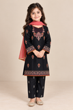Black & Pink lawn embroidered suit